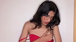 Sexy Slim Desi Girl in Red Bra Fingering