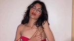 Sexy Slim Desi Girl in Red Bra Fingering