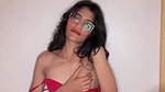 Sexy Slim Desi Girl in Red Bra Fingering