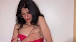 Sexy Slim Desi Girl in Red Bra Fingering