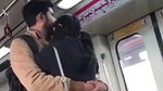 Couple kissing in delhi metro