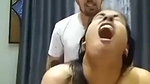 Lady getting fucked really hard shes moaning loudly