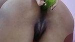 Hot Girl mastrubating with cucumber anal
