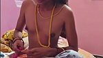 Newly married slim bhabhi wearing pink bra infront of hubby husband