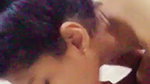 Horny Desi girl licking pussy juice from floor