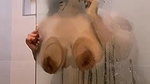chubby couple shower fun