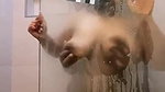 chubby couple shower fun