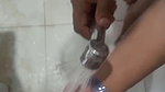 mature aunty in bathroom sucking husband friend dick
