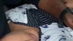 GF boob press and nipple roll in car by boyfriend