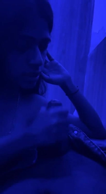 Cutie jerking her bf cock