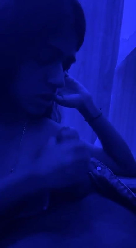 Cutie jerking her bf cock