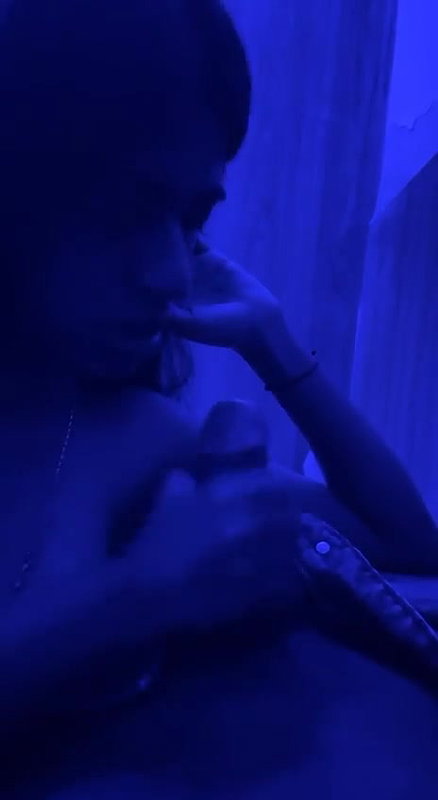 Cutie jerking her bf cock
