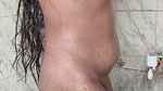 Aunty bathing but husband blured her face