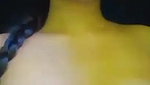 Cute girl playing with her tits