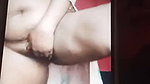 standing masturbation using bittle by big boobs GF