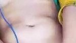 wet pussy GF masturbating during video call sex