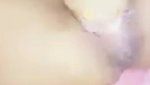 wet pussy GF masturbating during video call sex