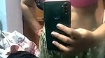 cute wife mirror selfie