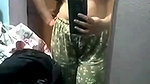 cute wife mirror selfie