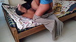 Desi Sauteli maan ko mast chudai apni Beta (Rough fuck and destroy her juicy pussy while wearing a red bra) Cum inside