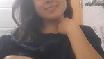 Chubby girl playing with her tits