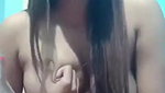 Horny girl drinking while naked