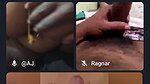 Cuck husbands show their wife pussy and boobs on vc 1