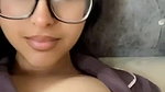 cute girl in glasses topless viral show of big boobs
