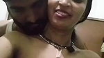 village couple hot romance with wife boob press