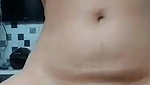 Indian couple foreplay with wife boob press