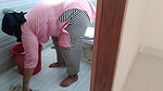 Tamil aunty washes clothes in bathroom when a guy comes & gives her rough sex – And give something behind (Huge cumshot)