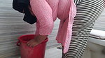 Tamil aunty washes clothes in bathroom when a guy comes & gives her rough sex – And give something behind (Huge cumshot)