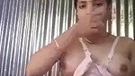 village girl striptease boob show video making