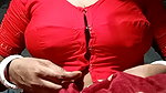 red blouse removing boobs show by viral bhabhi