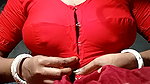 red blouse removing boobs show by viral bhabhi