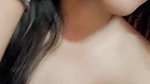 girlfriend in red bra boobs show viral topless