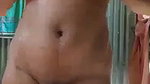 village girl standing pissing before nude bath