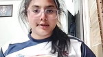chubby girl big boobs play in topless video making
