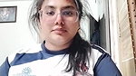 chubby girl big boobs play in topless video making
