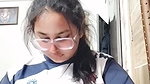 chubby girl big boobs play in topless video making