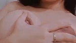 topless beautiful maal pressing her big boobs