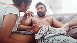 Indian MILF Wife Seducing Husband In Lounge