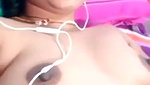 horny aunty video call boob show with a smile