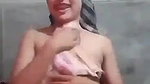 slim Bangladeshi sex girl topless in bathroom