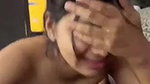 slim Indian blowjob girl sucking with choco syrup