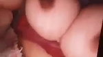 horny girlfriend topless big boobs playing