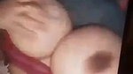 horny girlfriend topless big boobs playing