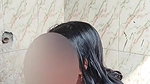 dusky skin aunty bathing