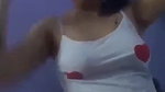 cute girl striptease nude boob show for lover