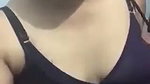 beautiful girl removing bra viral boob press